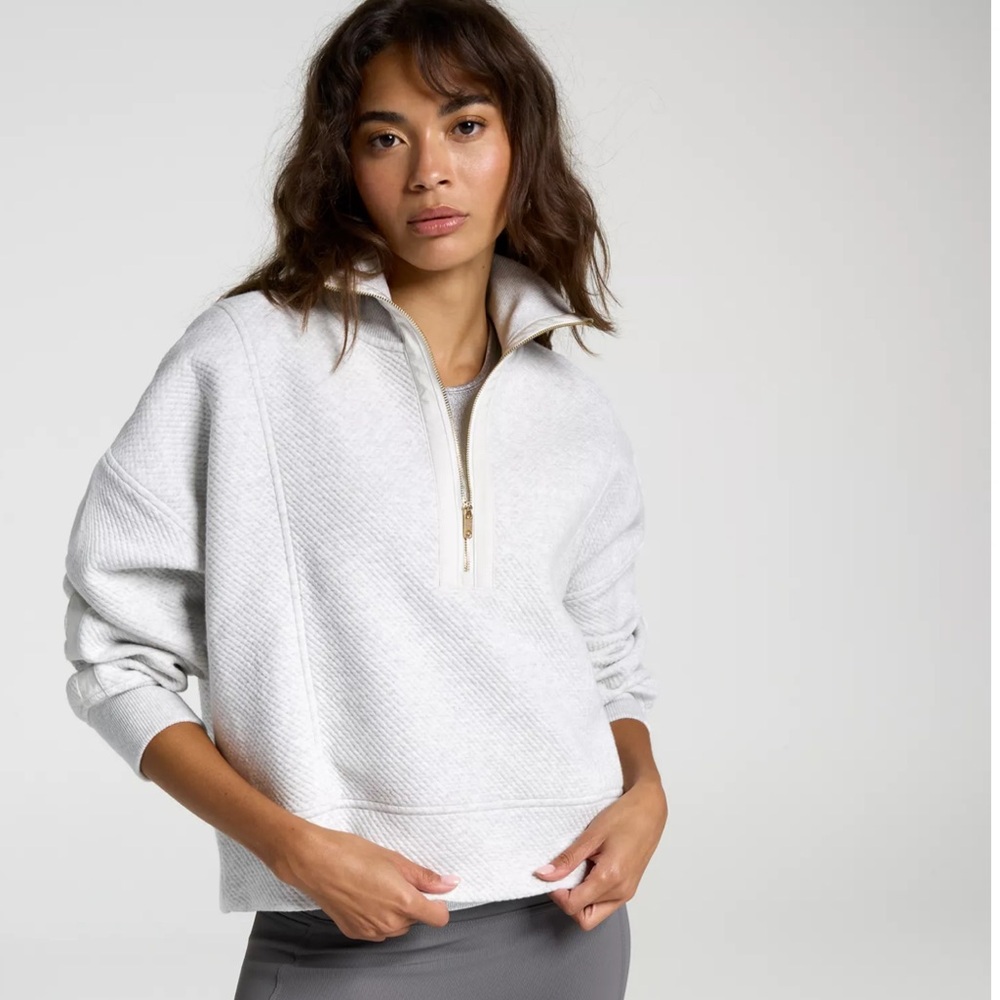NWT CALIA Women's Elevate Ripple 1/4 Zip Pullover size L